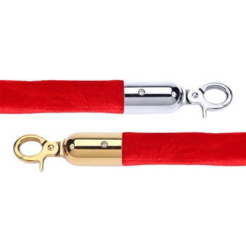 Economy 1" Velvet Rope Red - 6 Feet