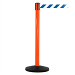 SafetyMaster 450, Orange, Barrier with 11' Blue/White Diagonal Belt