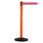 SafetyMaster 450, Orange, Barrier with 11' AUTHORIZED ACCESS ONLY - RED Belt