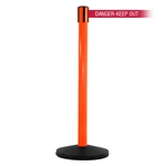 SafetyMaster 450, Orange, Barrier with 11' DANGER-KEEP OUT - RED Belt