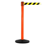 SafetyMaster 450, Orange, Barrier with 11' Yellow/Black Diagonal Belt