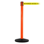 SafetyMaster 450, Orange, Barrier with 11' AUTHORIZED ACCESS ONLY Belt
