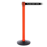 SafetyPro 250, Orange, Barrier with 11' PLEASE WAIT HERE Belt