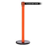 RollerSafety 250, Orange, Barrier with 11' PLEASE WAIT HERE Belt