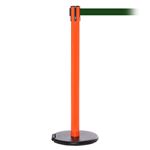 RollerSafety 250, Orange, Barrier with 11' Dark Green Belt