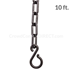 Chainboss BLACK Plastic Safety 2" Chain UV Resistant - 10ft bag with S-hooks (Multi-Pack)