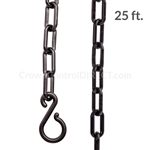 Chainboss BLACK Plastic Safety 2" Chain UV Resistant - 25ft bag with S-hooks (Multi-Pack)