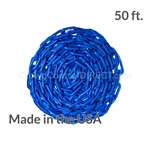 Chainboss BLUE Plastic Safety 2" Chain UV Resistant - 50ft box