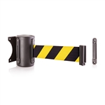US Weight Black wall mount & 8' safety yellow/black chevron belt