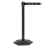 WeatherMaster 250, Black, Barrier with 11' PLEASE WAIT HERE Belt