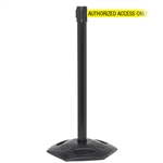 WeatherMaster 250, Black, Barrier with 11' AUTHORIZED ACCESS ONLY Belt
