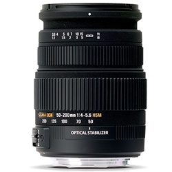 Sigma 50-200mm f4-5.6 DC OS HSM Lens for Nikon