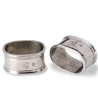Oval Napkin Rings (Pair) by Match Pewter