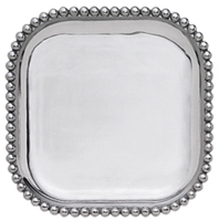 Pearled Small Square Platter by Mariposa