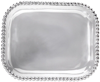 Pearled Rectangular Platter by Mariposa