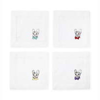 Cani Cocktail Napkins (Set of 4) - 6 x 6" by Sferra