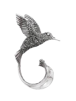 Hummingbird Pin in Sterling Silver by Grainger McKoy