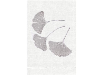 Anali - Ginkgo Guest Towel (Silver/White)