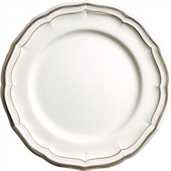 Filet Taupe Dinner Plate by Gien France