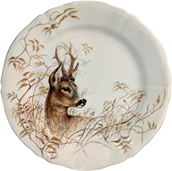 Sologne Deer Dessert Plate by Gien France