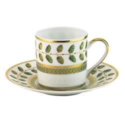 Constance Green Espresso Cup and Saucer by Bernardaud