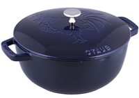 Cast Iron Essential French Oven Rooster 3.75-qt Dark Blue by Staub
