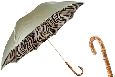 Pastel Green Umbrella with Zebra Interior by Pasotti