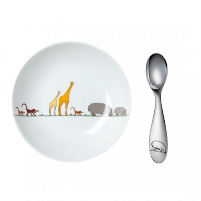 Savane  Cereal Bowl and Spoon by Chirstofle