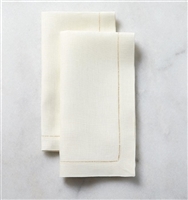 Classico White Dinner Napkins with Custom Monogram (Set of Four) by SFERRA