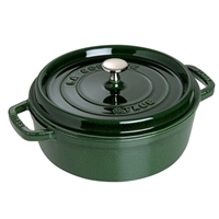 Cast Iron 4-qt Round Cocotte - Basil by Staub