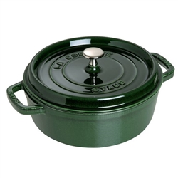 Cast Iron 4-qt Round Cocotte - Basil by Staub