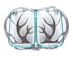 Antler Pyrex Holder Double (2 Qt) by Arthur Court Designs