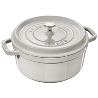 Cast Iron 5.5-qt Round Cocotte White by Staub