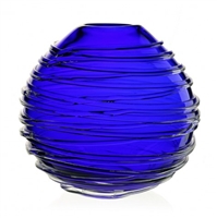 Miranda Ocean Blue Globe Vase 9" by William Yeoward Studio