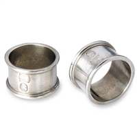 Round Napkin Rings (Pair) by Match Pewter