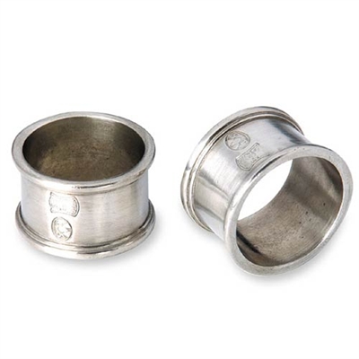 Round Napkin Rings (Pair) by Match Pewter