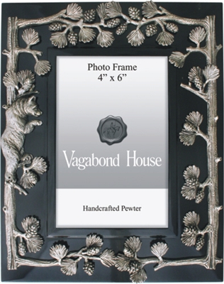 Black Forest Bear Pewter Embellished Frame by Vagabond House