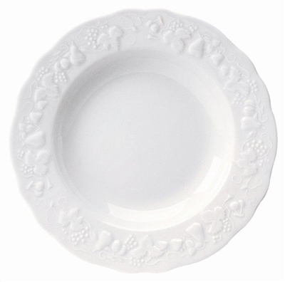 Blanc de Blanc Rim Soup Plate by Philippe Deshoulieres