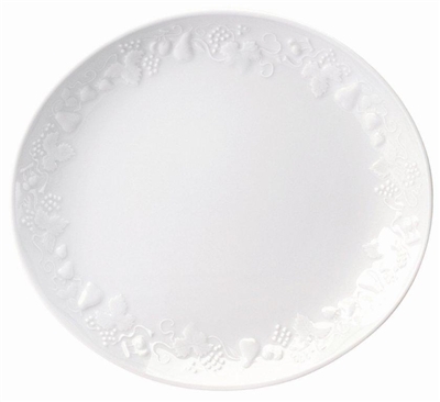 Blanc de Blanc Big Oval Steak Plate by Philippe Deshoulieres