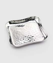 Blossom Free Form Sq Stainless Tray 9" by Mary Jurek Design
