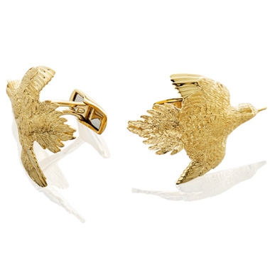 Dove Cufflinks in Silver/Gold by Grainger McKoy