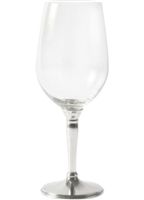 Classic White Wine Glass with Pewter Stem by Vagabond House