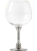 Medici Pewter Stem Burgundy Glass by Vagabond House