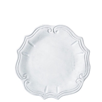 Incanto White Baroque Salad Plate by Vietri