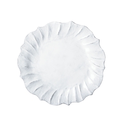 Incanto White Ruffle Salad Plate by Vietri