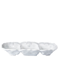 Incanto White Lace Medium Three Part Server by Vietri