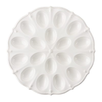 Berry and Thread Whitewash Deviled Egg Platter by Juliska