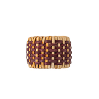 Juliska - Woven Napkin Ring - Cranberry