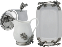 Acorn Oak Leaf Stoneware Creamer Set by Vagabond House