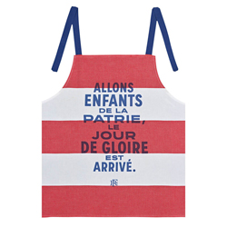 Le Jacquard Francais - LEJACQ-ELYS-CHAPRON - Child's apron Elysee Patrie Tricolor 26''x23'' 100% cotton